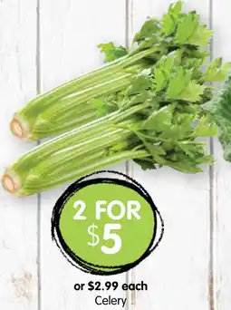 Spudshed Celery offer