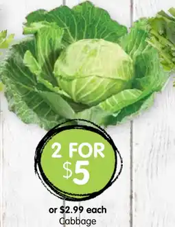 Spudshed Cabbage offer