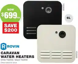 Road Tech Marine R ROVIN Caravan water heaters offer