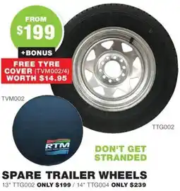 Road Tech Marine Spare trailer wheels offer