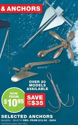Road Tech Marine Selected anchors offer