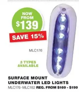 Road Tech Marine Surface mount underwater led lights offer
