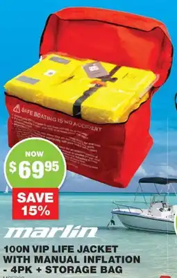 Road Tech Marine 100n vip life jacket with manual inflation offer