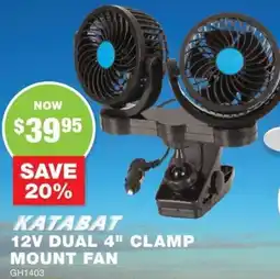 Road Tech Marine 12v dual clamp mount fan offer