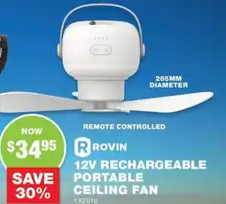 Road Tech Marine 12v rechargeable portable ceiling fan offer