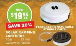 Road Tech Marine Solar camping lanterns offer