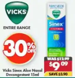Pharmacy4Less Vicks Sinex Aloe Nasal Decongestant offer