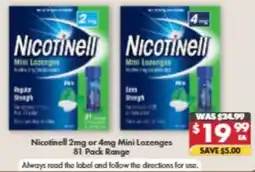 Pharmacy4Less Nicotinell Mini Lozenges offer