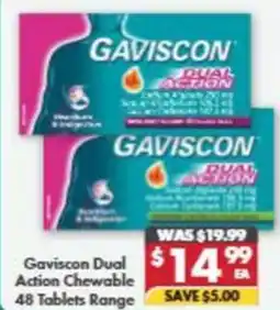 Pharmacy4Less Gaviscon Dual Action Chewable offer