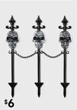 Kmart 3 pack skull chain fence stakes offer