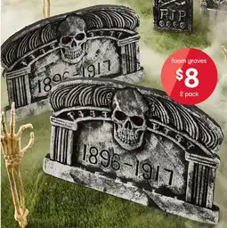Kmart 2 pack foam tombstones offer