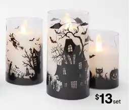 Kmart Led halloween haunted scene candle set offer
