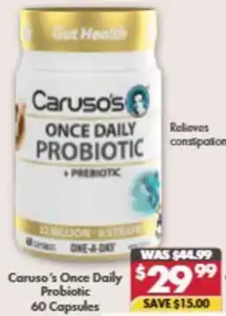 Pharmacy4Less Caruso's once daily Probiotic offer