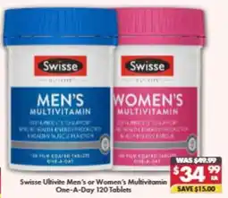 Pharmacy4Less Swisse Ultivite Men's or Women's Multivitamin offer