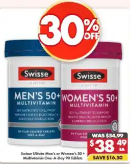 Pharmacy4Less Swisse Ultivite Men's or Women's 50+ Multivitamin offer