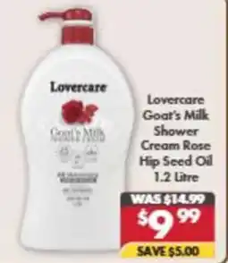 Pharmacy4Less Lovercare Goat's Milk Shower Cream Rose Hip Seed Oil offer