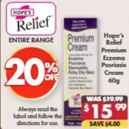 Pharmacy4Less Hope's Relief Premium Eczema Psoriasis Cream offer