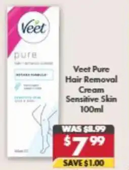 Pharmacy4Less Veet Pure Hair Removal Cream Sensitive Skin offer