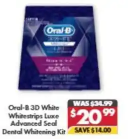 Pharmacy4Less Oral-B 3D White Whitestrips Luxe Advanced Seal Dental Whitening Kit offer