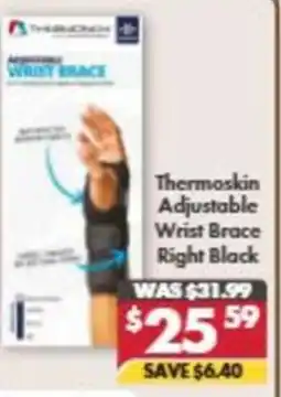 Pharmacy4Less Thermoskin Adjustable Wrist Brace Right Black offer