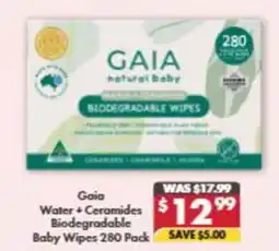 Pharmacy4Less Gaia Water + Ceramides Biodegradable Baby Wipes offer