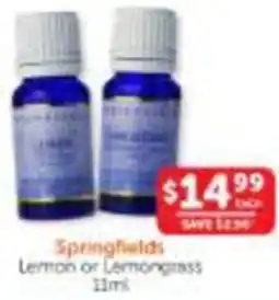 WHOLELIFE catalogue Springfields Lemon or Lemongrass offer