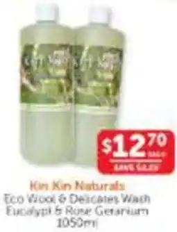 WHOLELIFE catalogue Kin Kin Naturals Eco Wool & Delicates Wash Eucalypi & Rose Geranium offer
