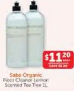 WHOLELIFE catalogue Sabo Organic Floor Cleaner Lemon Scented Tea Tree offer