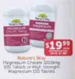 WHOLELIFE catalogue Natures Way Magnesium Chelate or High Strength Magnesium offer