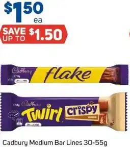 Foodland Cadbury Medium Bar Lines offer