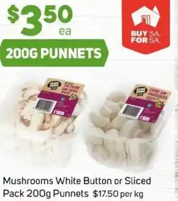 Foodland Mushrooms White Button or Sliced Pack Punnets offer