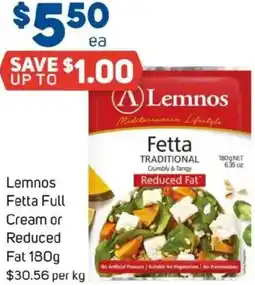 Foodland Lemnos Fetta Full Cream or Reduced Fat offer