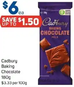 Foodland Cadbury Baking Chocolate offer
