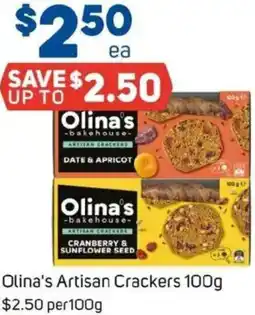 Foodland Olina's Artisan Crackers offer