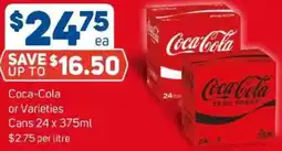 Foodland Coca-Cola or Varieties Cans offer