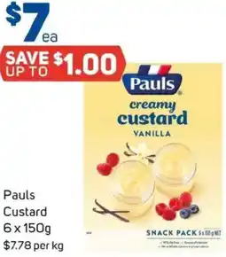 Foodland Pauls Custard offer