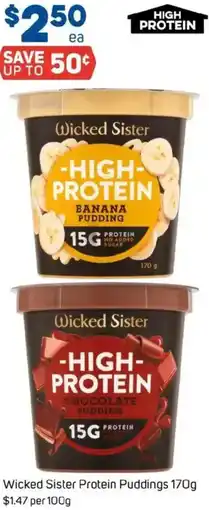 Foodland Wicked Sister Protein Puddings offer