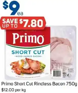 Foodland Primo Short Cut Rindless Bacon offer