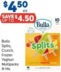 Foodland Bulla Splits, Crunch, Frozen Yoghurt offer