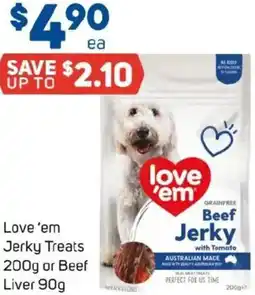 Foodland Love 'em Jerky Treats or Beef Liver offer