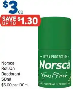 Foodland Norsca Roll On Deodorant offer