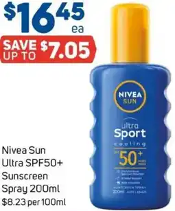 Foodland Nivea Sun Ultra SPF50+ Sunscreen Spray offer