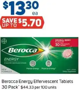 Foodland Berocca Energy Effervescent Tablets offer