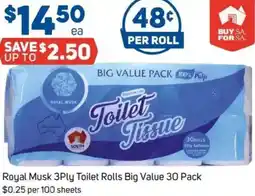Foodland Royal Musk 3Ply Toilet Rolls offer