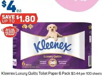 Foodland Kleenex Luxury Quilts Toilet Paper offer