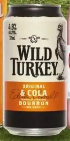 Foodland Wild Turkey & Cola 4.8% Cans offer