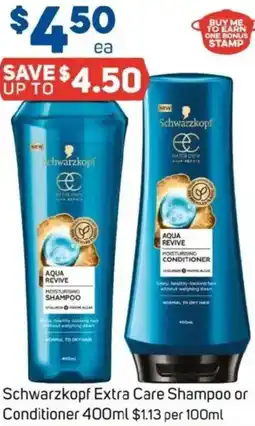 Foodland Schwarzkopf Extra Care Shampoo or Conditioner offer