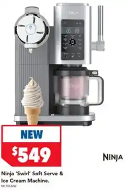 Harvey Norman Ninja ‘Swirl' Soft Serve & Ice Cream Machine offer