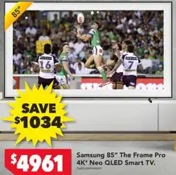 Harvey Norman Samsung 85" The Frame Pro 4K Neo QLED Smart TV offer