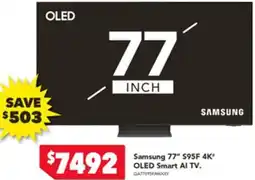 Harvey Norman Samsung 77" 4K OLED Smart AI TV offer